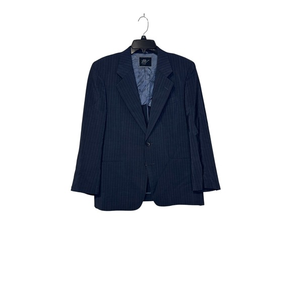 Emenegildo Zegna Women's Blazer Jacket‎ Mohair Trophy 2-Button Pinstriped Sz. 42